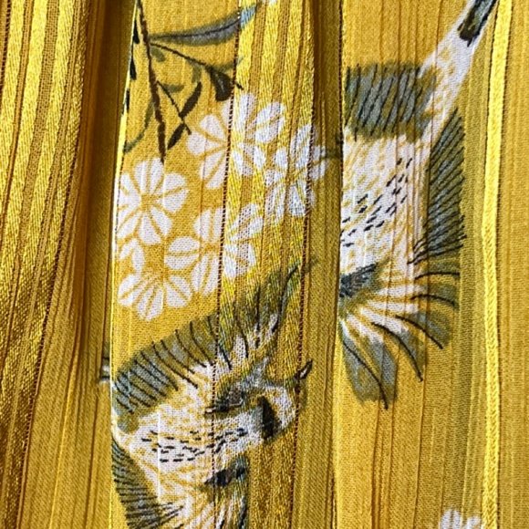 London Times Smocked Waist Yellow Floral Sleeveless Dress 2X - Picture 3 of 3